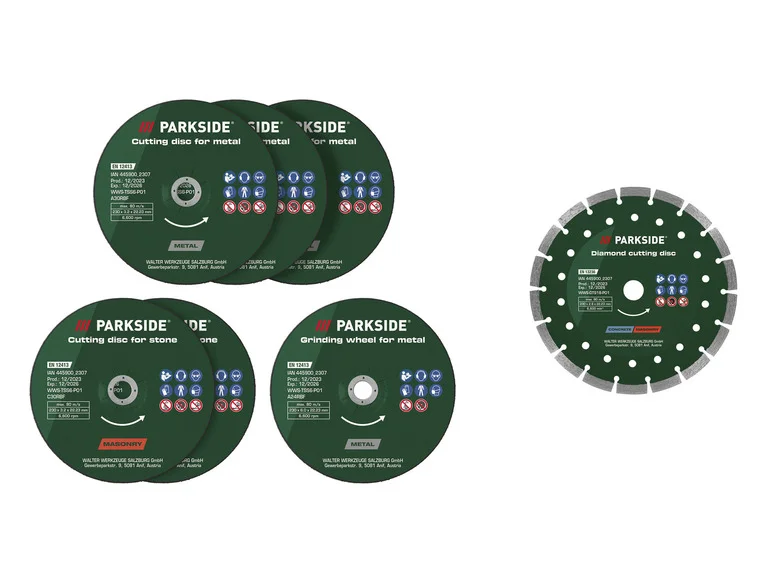 PARKSIDE® Kit de disques à tronçonner ou ébavurer ou Disque à tronçonner diamanté. Ø 230 mm