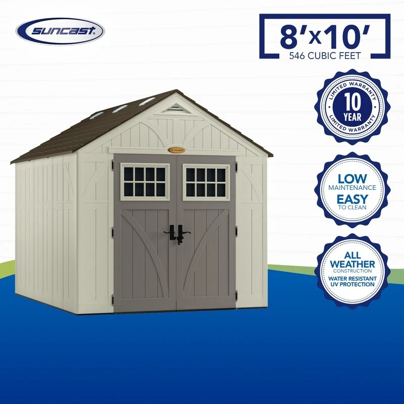Outdoor Herb 8 ft. wide x 10 ft. deep plastic storage shed