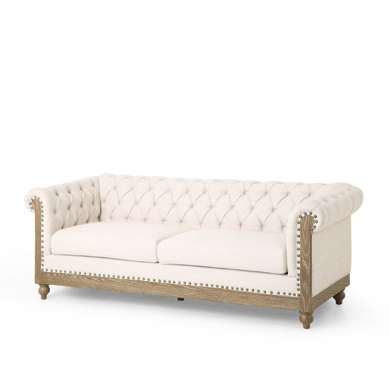 Pausch 78.75” Rolled Arm Chesterfield Sofa