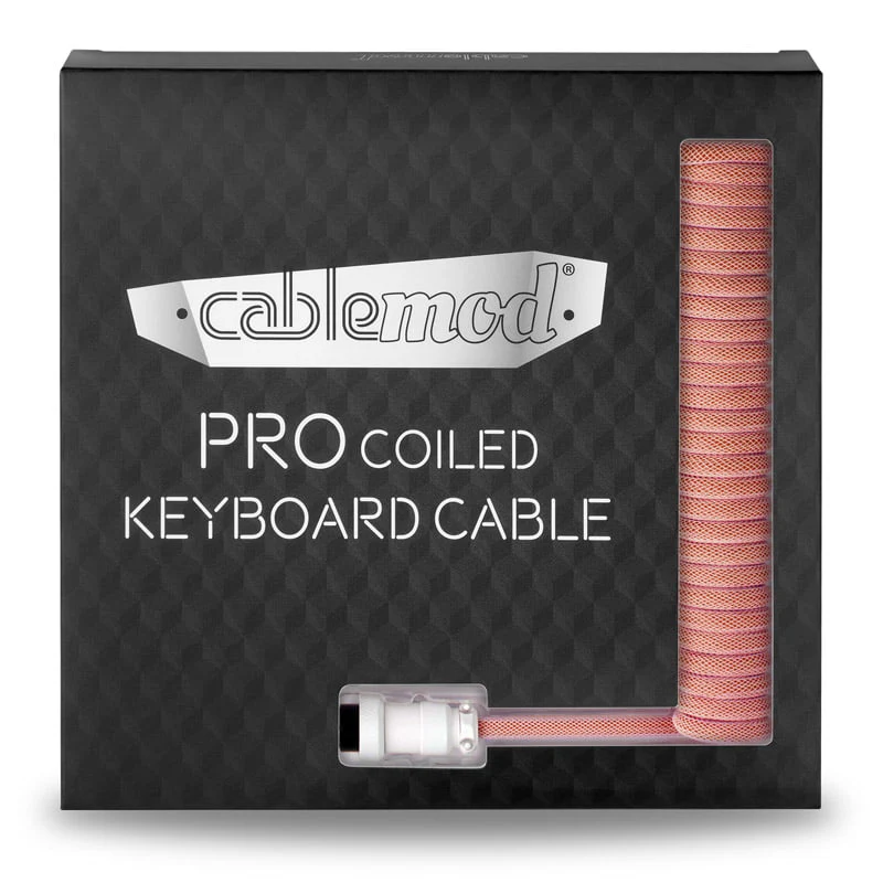 CableMod Pro Spiraltastaturkabel USB A auf USB Typ C. Orangesicle – 150 cm