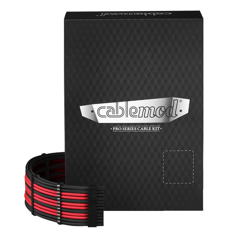 CableMod PRO ModMesh C-Serie RMi RMx Kabelset – schwarz/rot