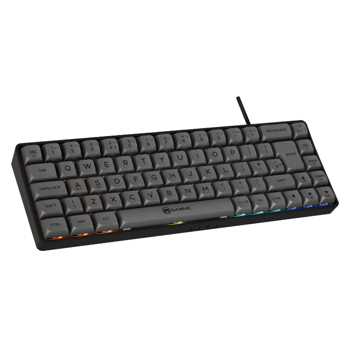 Gamiac TKL69G - Sort/Grå - SF Tastatur - Rød Switch