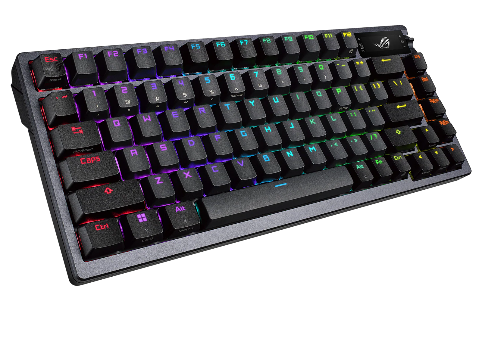 ASUS ROG AZOTH 75 % kabellose DIY-RGB-Gaming-Tastatur. rote NX-Schalter. OLED-Display. PBT-Taste