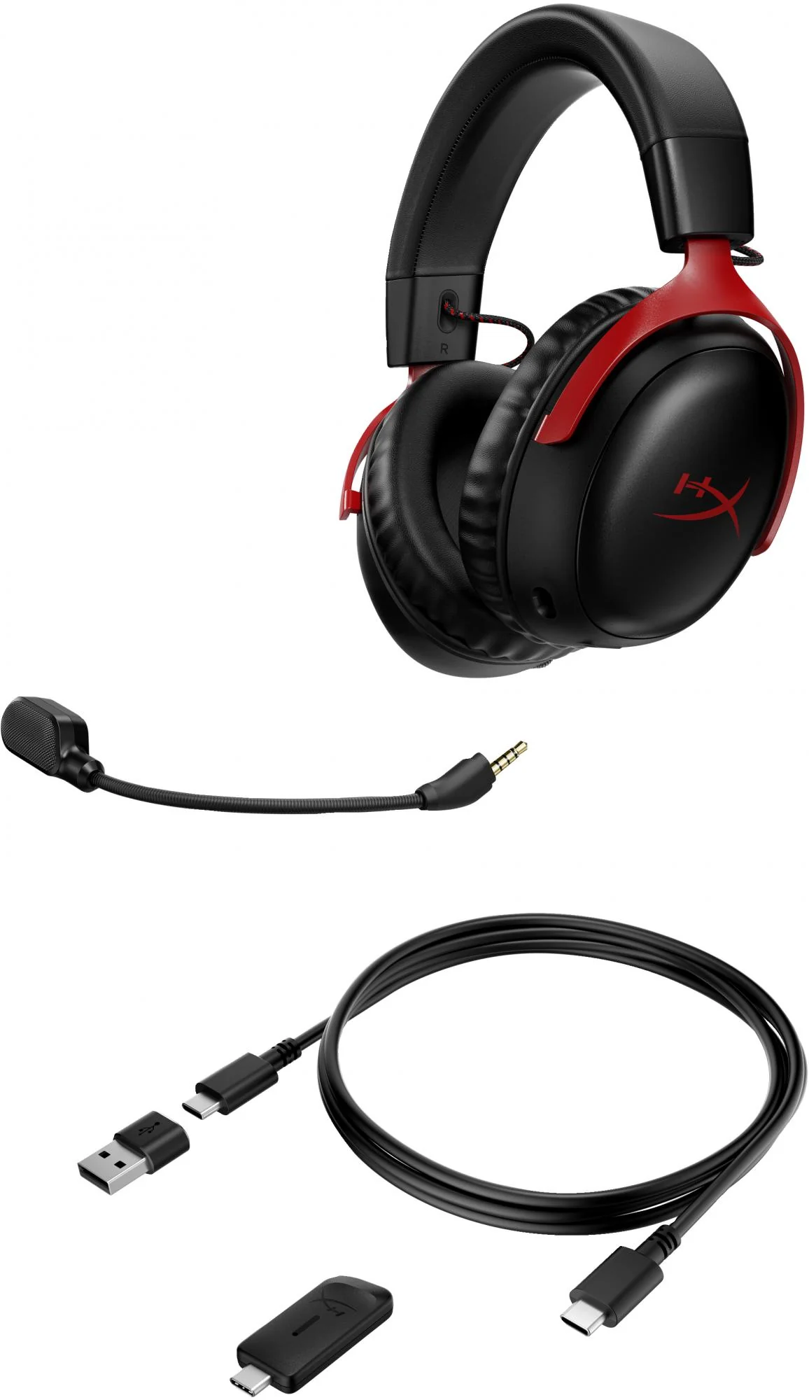 HyperX Cloud III Trådløs Headset Sort Rød