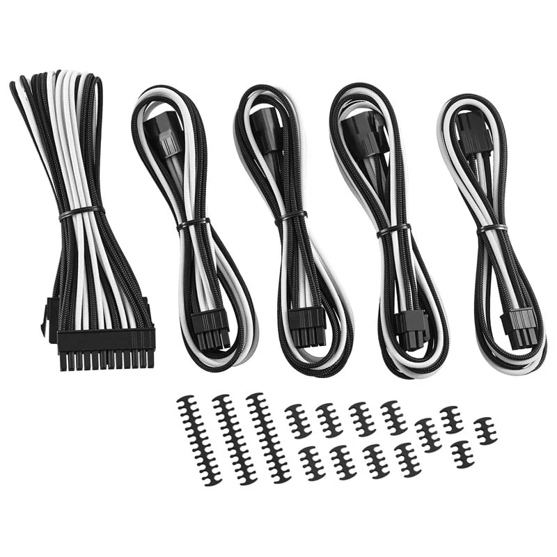 CableMod Classic ModMesh-Kabelverlängerungsset – 8+6-Serie – schwarz/weiß