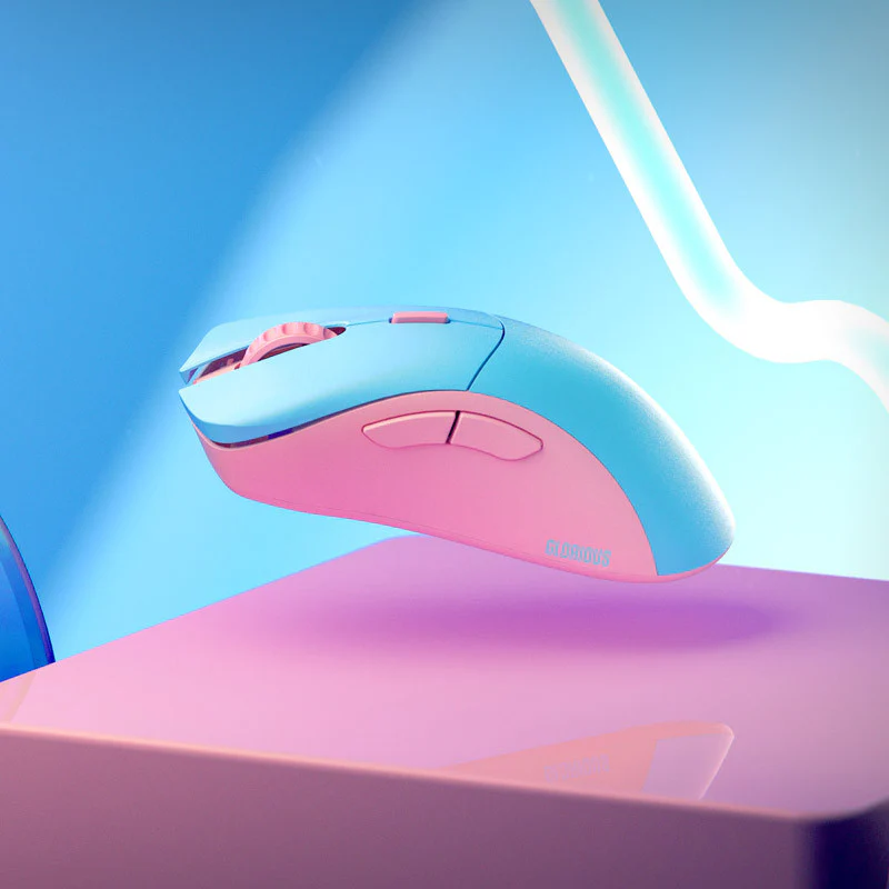 Glorious Model D PRO – Kabellos – Skyline (Pink/Blau) – Forge – Limited Edition