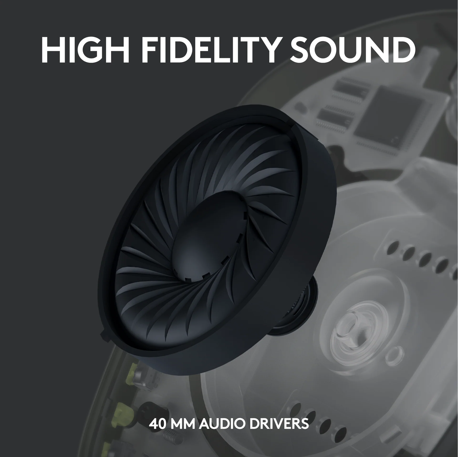 Logitech – G435 Lightspeed Kabelloses Gaming-Headset – Schwarz