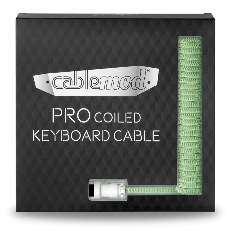 CableMod Pro Spiraltastaturkabel USB A auf USB Typ C. Lime Sorbet – 150 cm