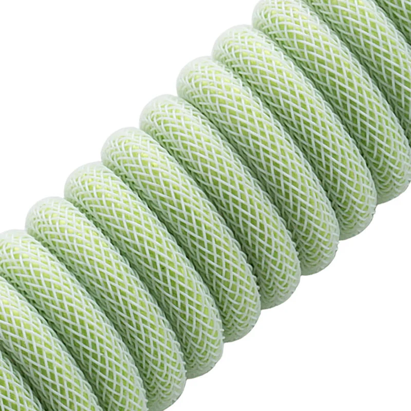 CableMod Pro Spiraltastaturkabel USB A auf USB Typ C. Lime Sorbet – 150 cm