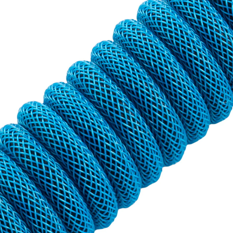 CableMod Pro Spiraltastaturkabel USB A auf USB Typ C. Spectrum Blue – 150 cm