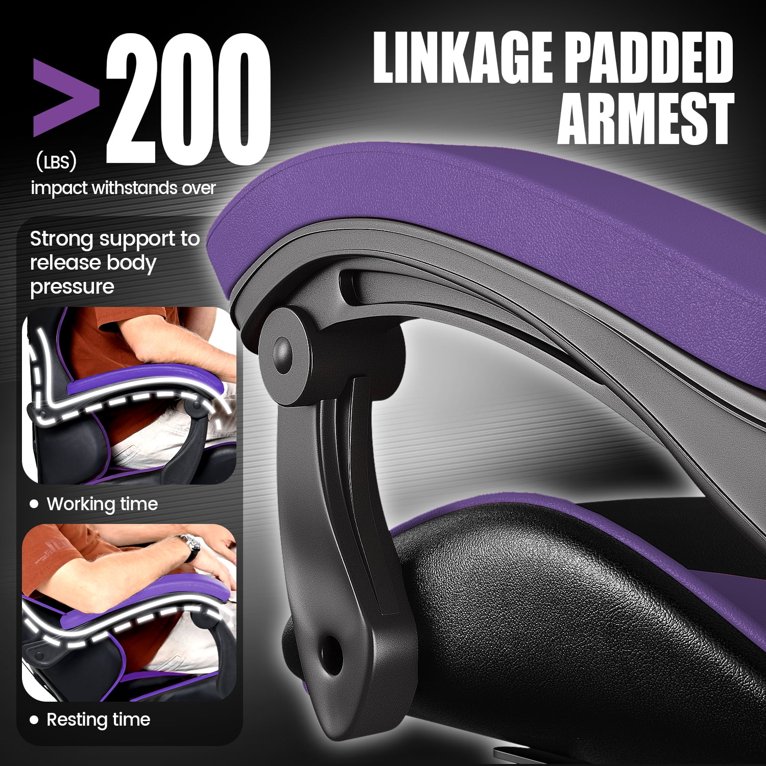 Bigzzia Gaming Chair Office Chair, Ergonomic Game Chair with Height Adjustable Headrest and Lumbar Support for Adults Teens, Black & White