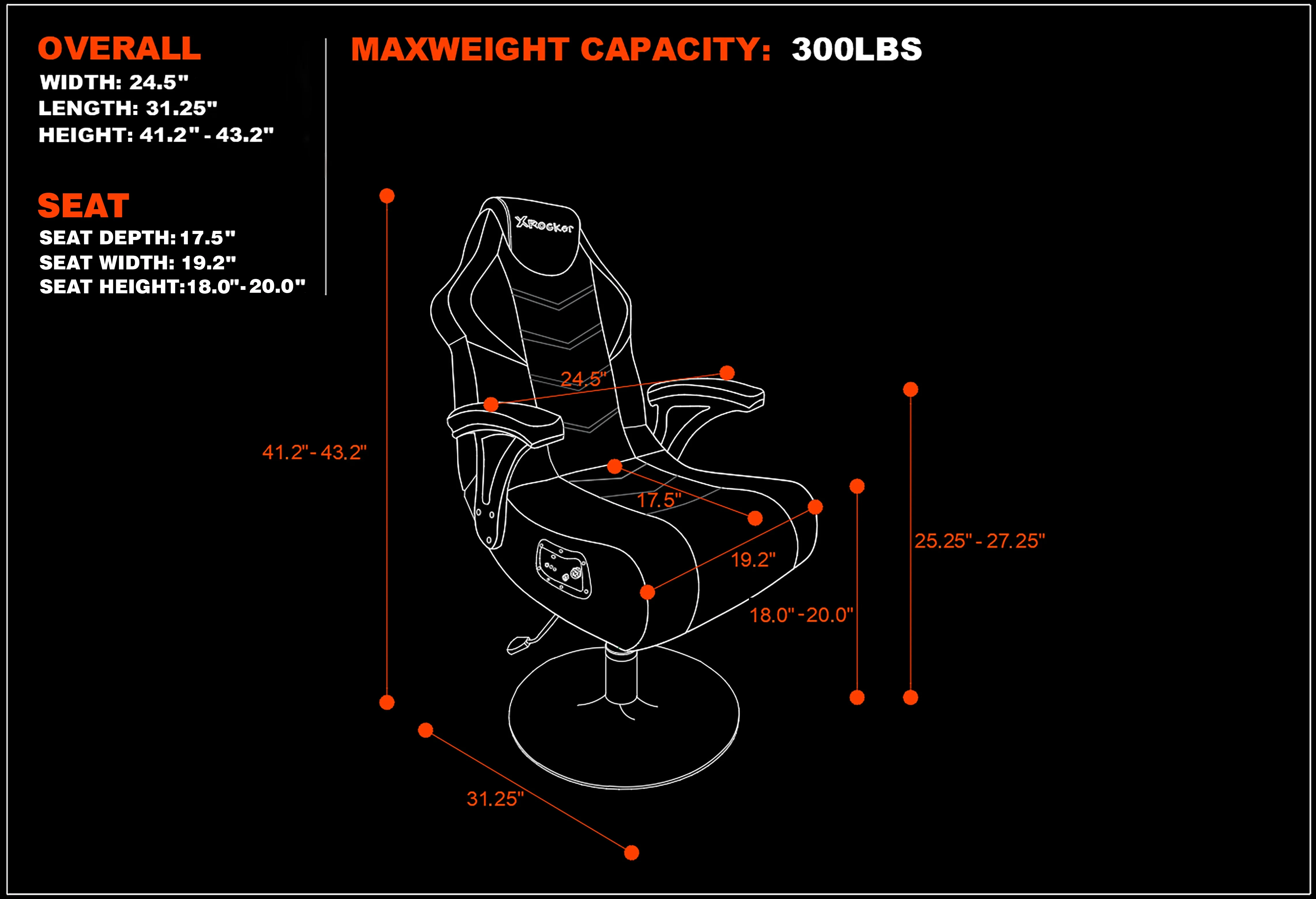 X Rocker Nemesis RGB Pedestal Gaming Chair, Black